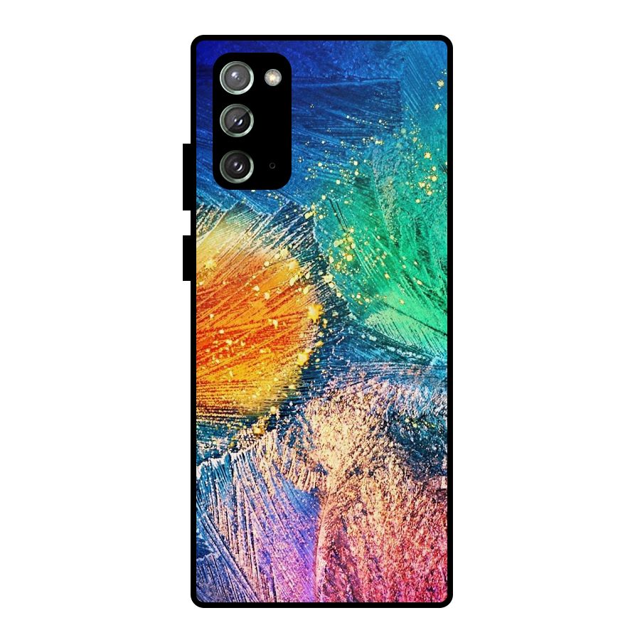 Colorful Leafs Vibrant Metal Back Case for Galaxy Note 20