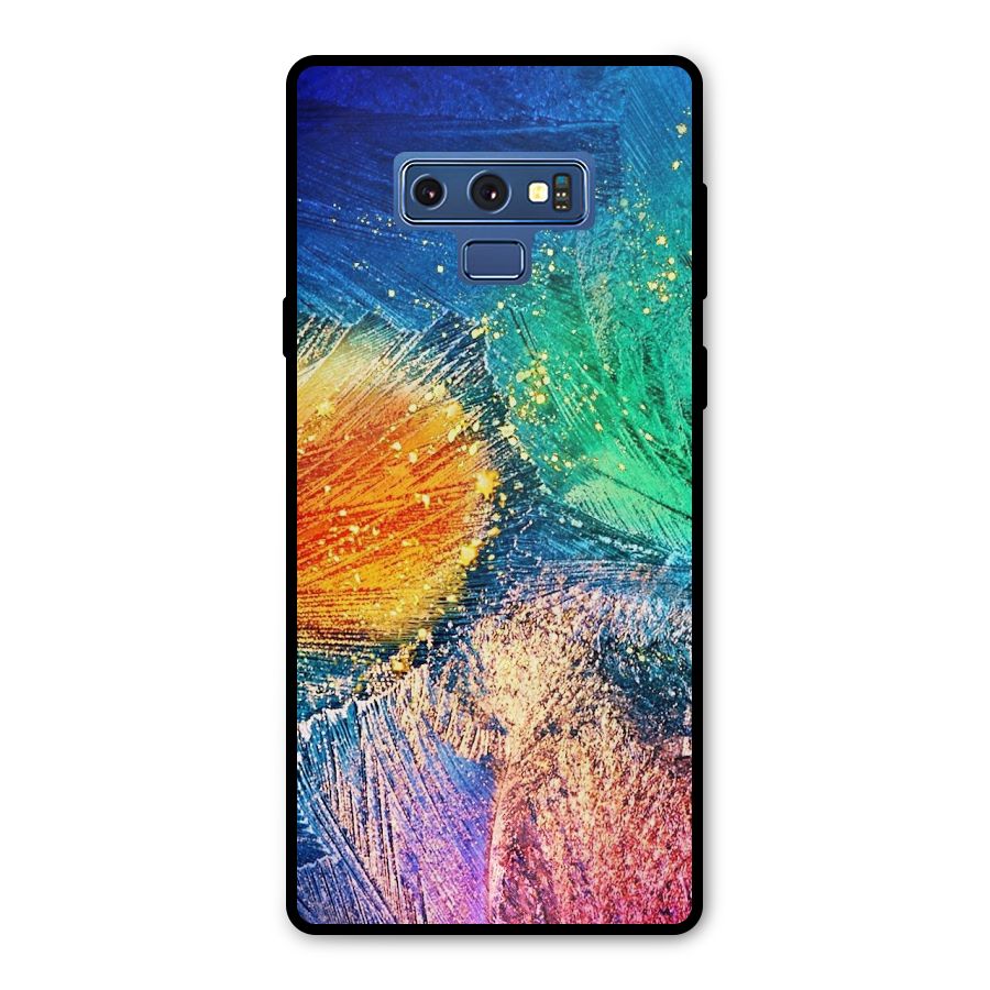 Colorful Leafs Vibrant Metal Back Case for Galaxy Note 9