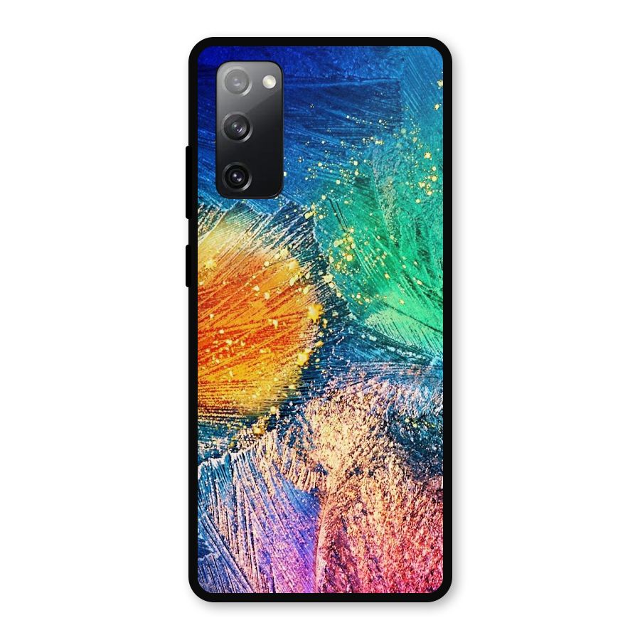 Colorful Leafs Vibrant Metal Back Case for Galaxy S20 FE 5G