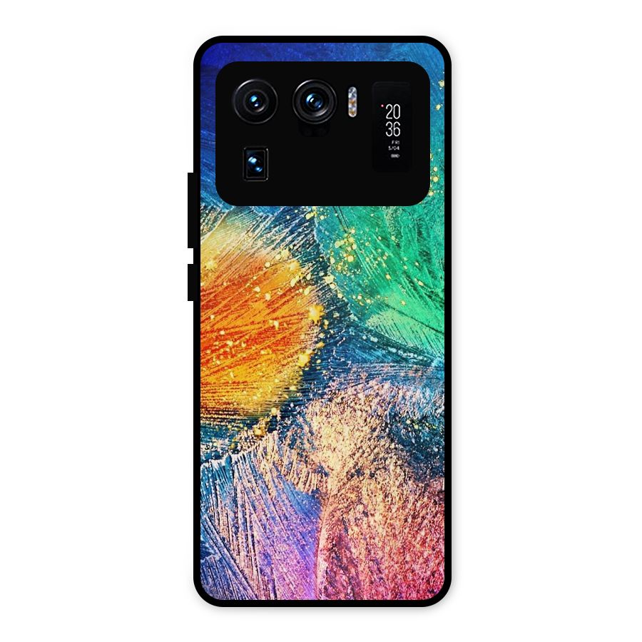 Colorful Leafs Vibrant Metal Back Case for Mi 11 Ultra