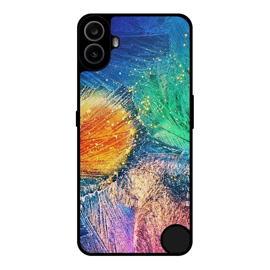 Colorful Leafs Vibrant Metal Back Case for Nothing CMF Phone 1