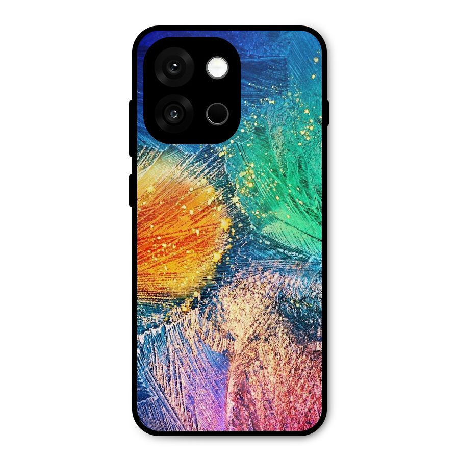 Colorful Leafs Vibrant Metal Back Case for OnePlus 13s