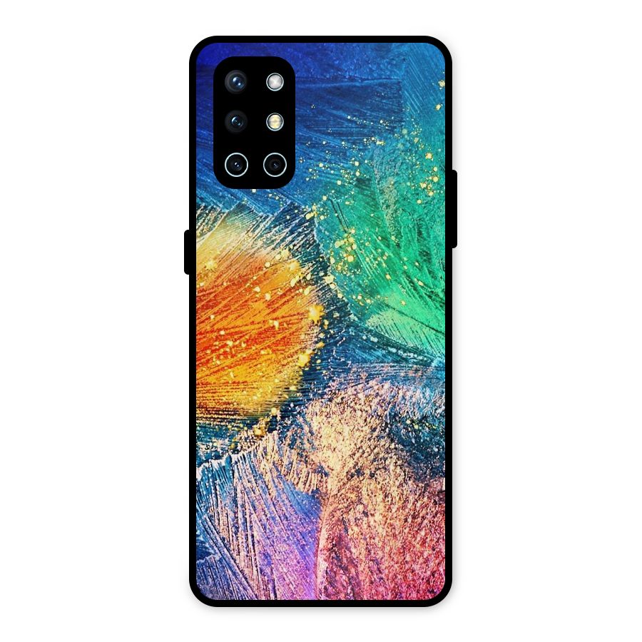 Colorful Leafs Vibrant Metal Back Case for OnePlus 9R