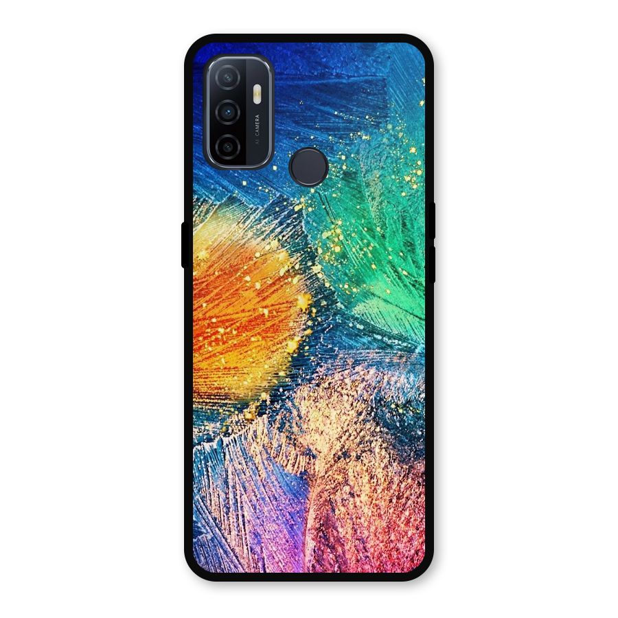 Colorful Leafs Vibrant Metal Back Case for Oppo A53