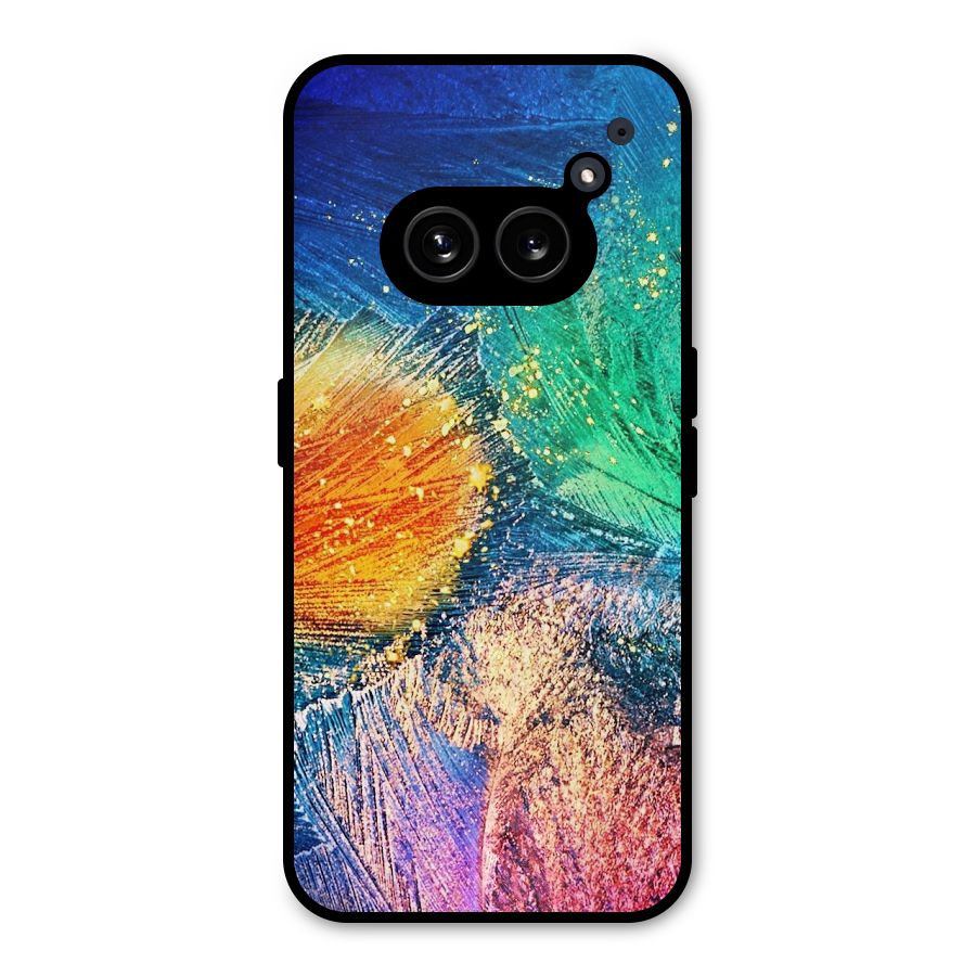 Colorful Leafs Vibrant Metal Back Case for Nothing Phone 2a