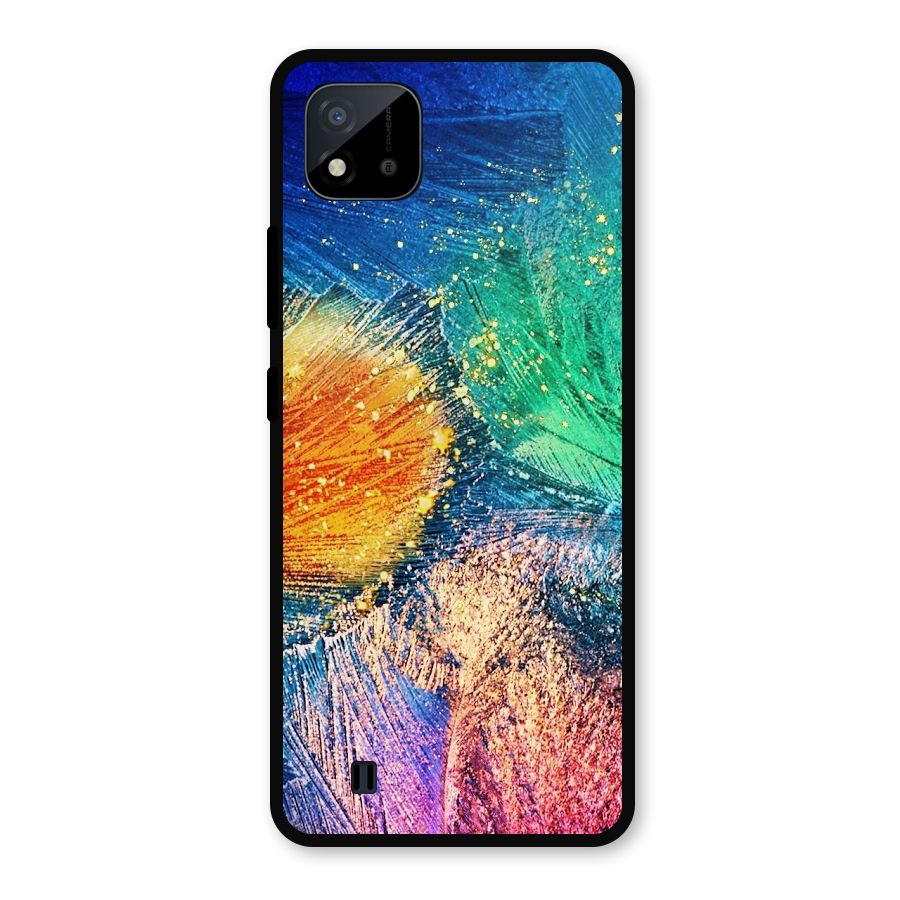 Colorful Leafs Vibrant Metal Back Case for Realme C11 2021