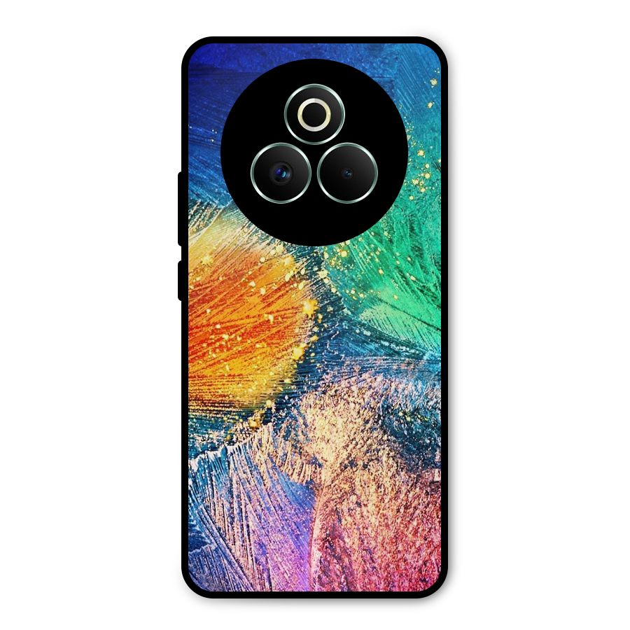 Colorful Leafs Vibrant Metal Back Case for Realme P3 Pro