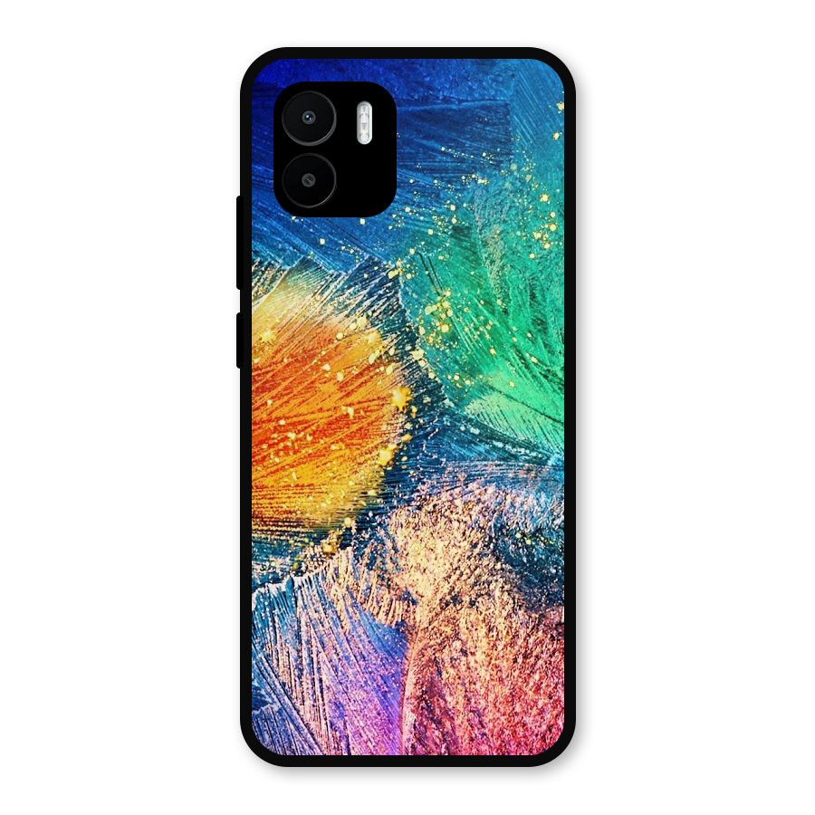 Colorful Leafs Vibrant Metal Back Case for Redmi A2
