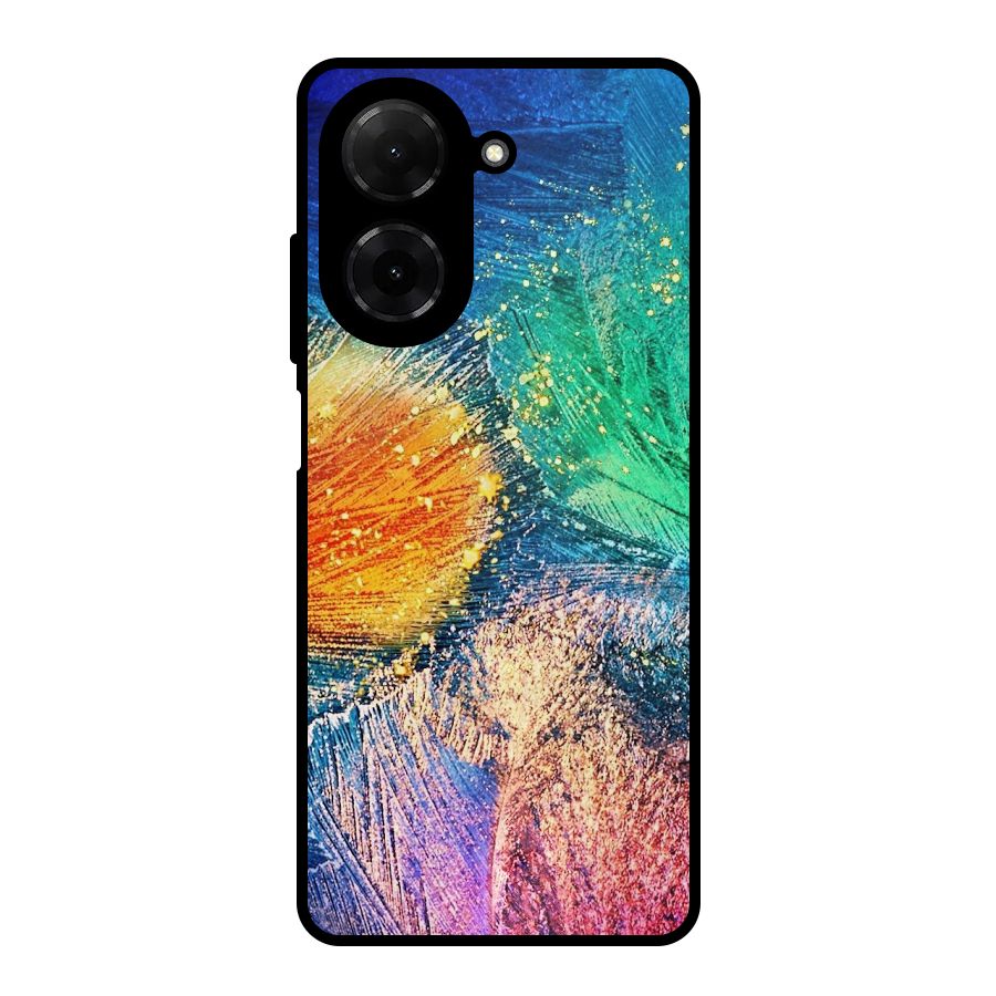 Colorful Leafs Vibrant Metal Back Case for Redmi A5 4G