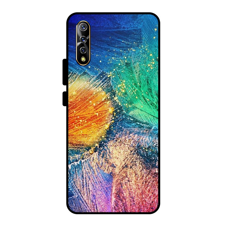 Colorful Leafs Vibrant Metal Back Case for Vivo S1