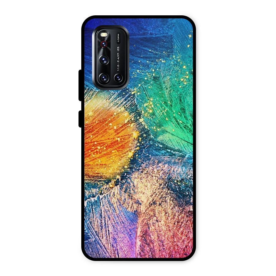 Colorful Leafs Vibrant Metal Back Case for Vivo V19