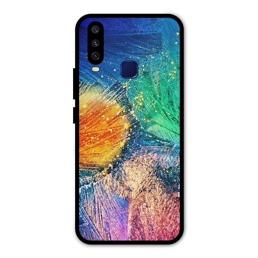 Colorful Leafs Vibrant Metal Back Case for Vivo Y15