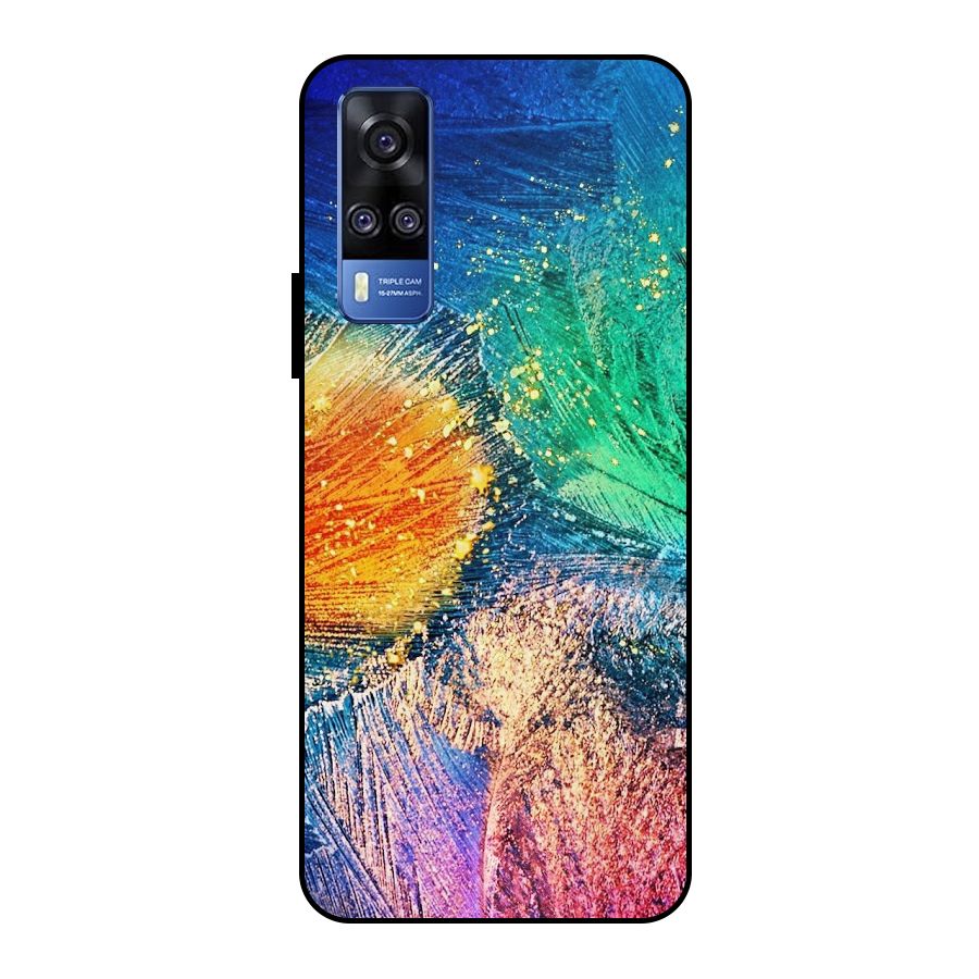 Colorful Leafs Vibrant Metal Back Case for Vivo Y51