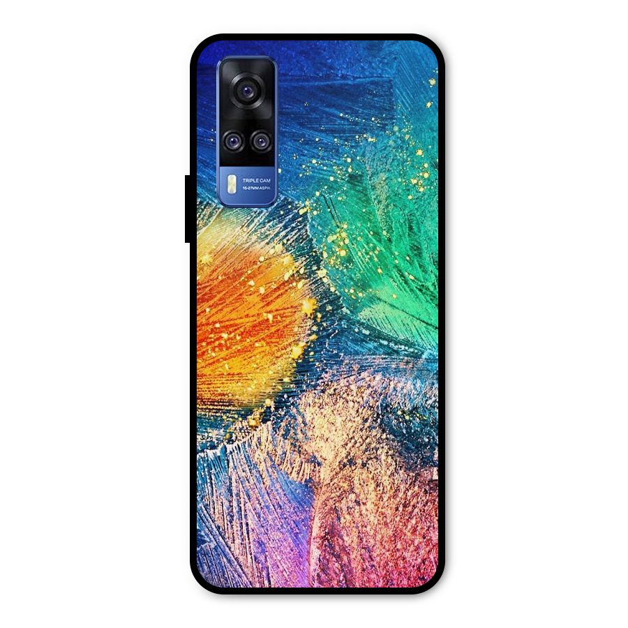 Colorful Leafs Vibrant Metal Back Case for Vivo Y51A