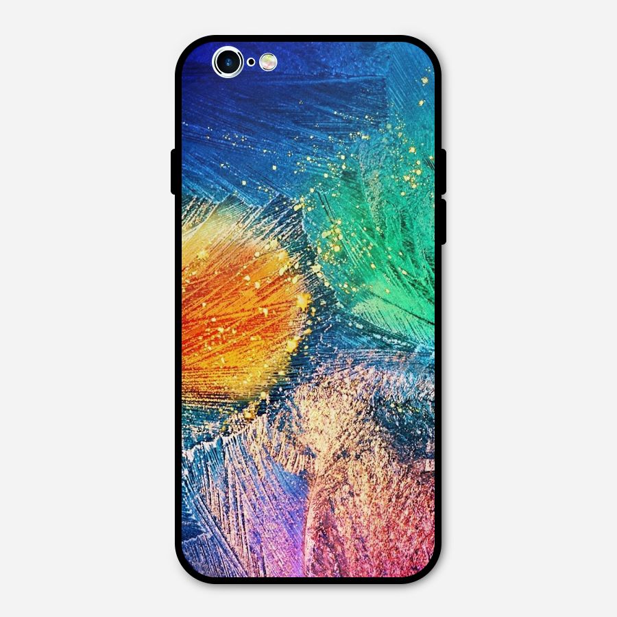 Colorful Leafs Vibrant Metal Back Case for iPhone 6 6s