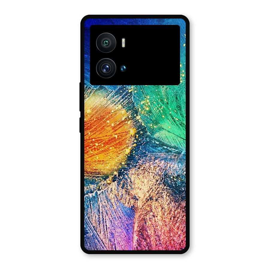 Colorful Leafs Vibrant Metal Back Case for iQOO 9 Pro