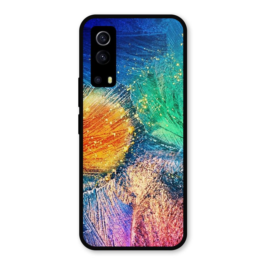 Colorful Leafs Vibrant Metal Back Case for iQOO Z3