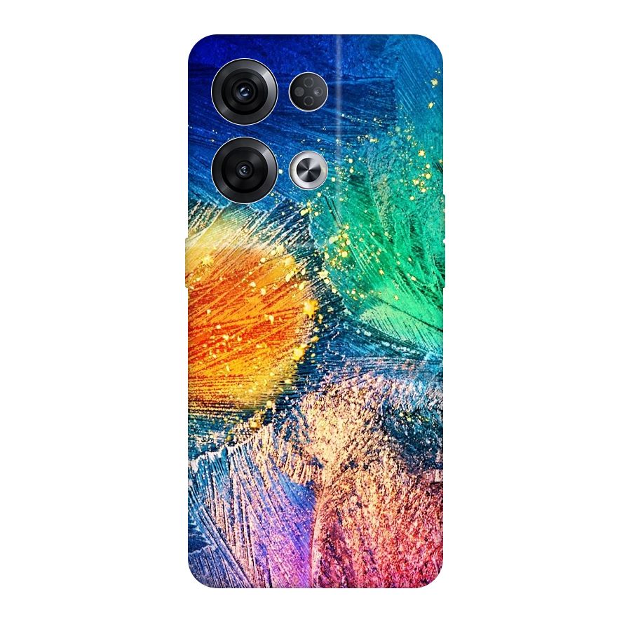 Colorful Leafs Vibrant Original Polycarbonate Back Case for Oppo Reno8 Pro 5G