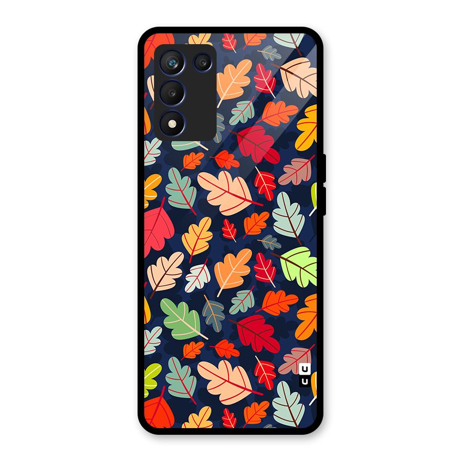 Colorful Leaves Beautiful Pattern Glass Back Case for Realme 9 5G Speed