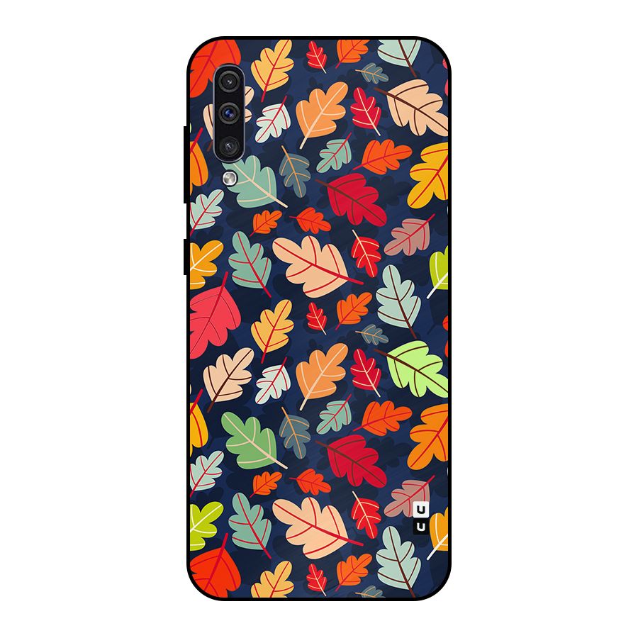 Colorful Leaves Beautiful Pattern Metal Back Case for Galaxy A30s