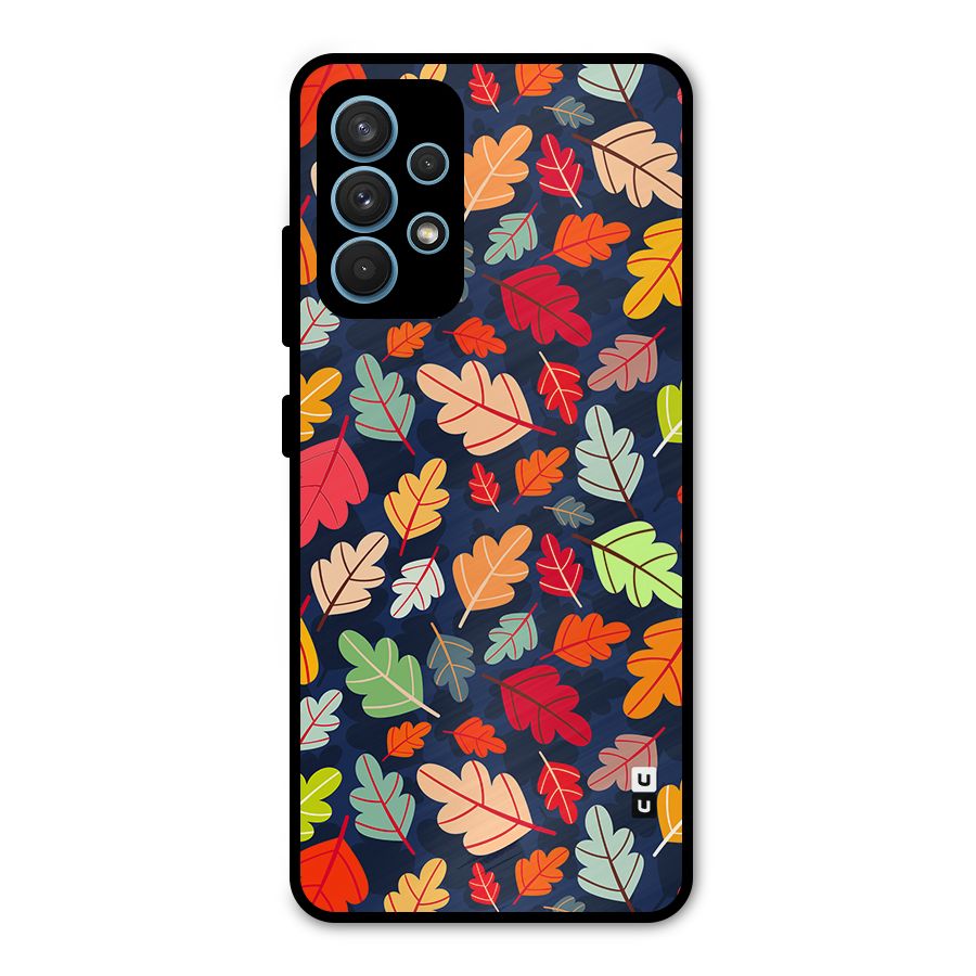 Colorful Leaves Beautiful Pattern Metal Back Case for Galaxy A32