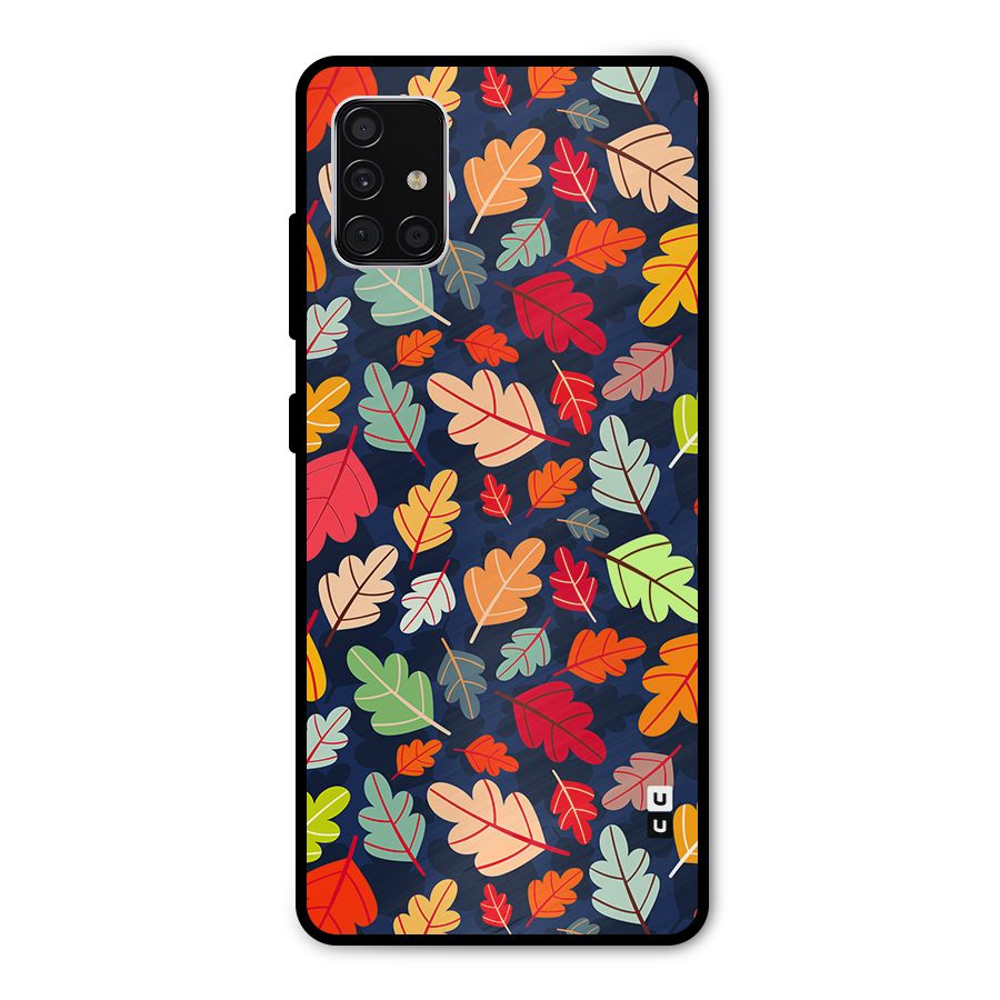 Colorful Leaves Beautiful Pattern Metal Back Case for Galaxy A51