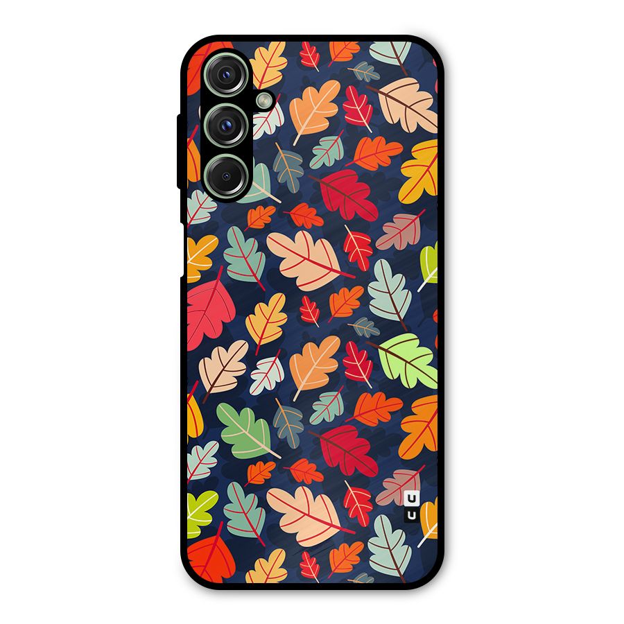 Colorful Leaves Beautiful Pattern Metal Back Case for Galaxy F34