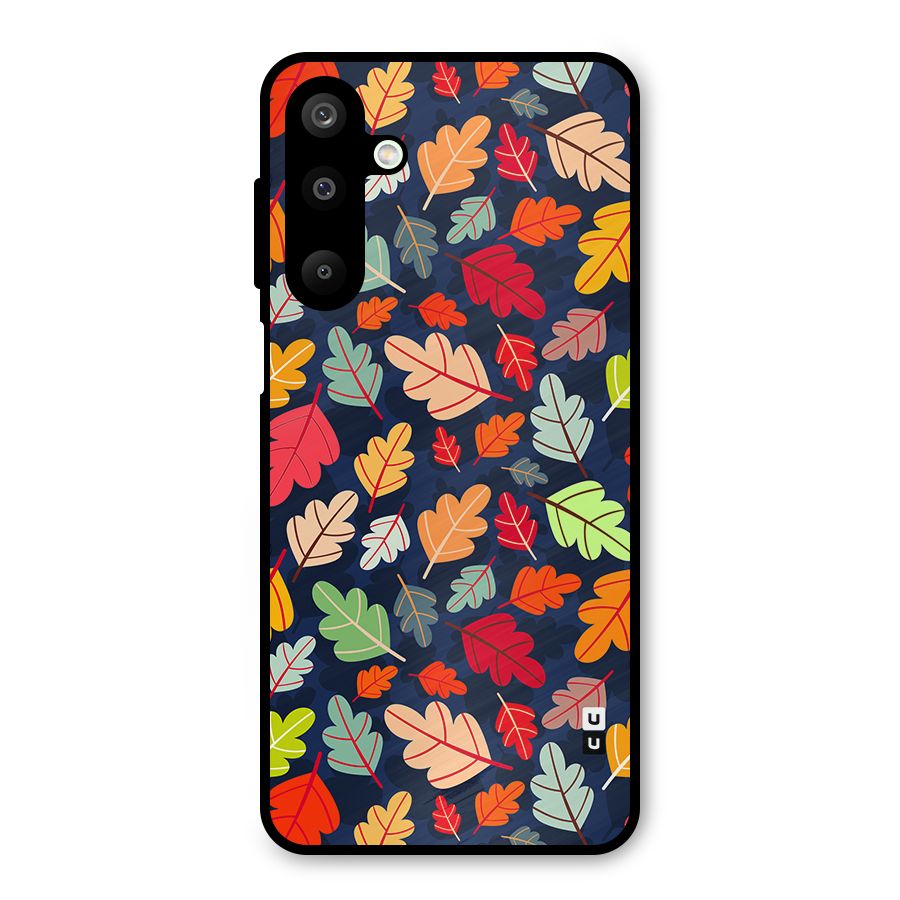 Colorful Leaves Beautiful Pattern Metal Back Case for Galaxy M16