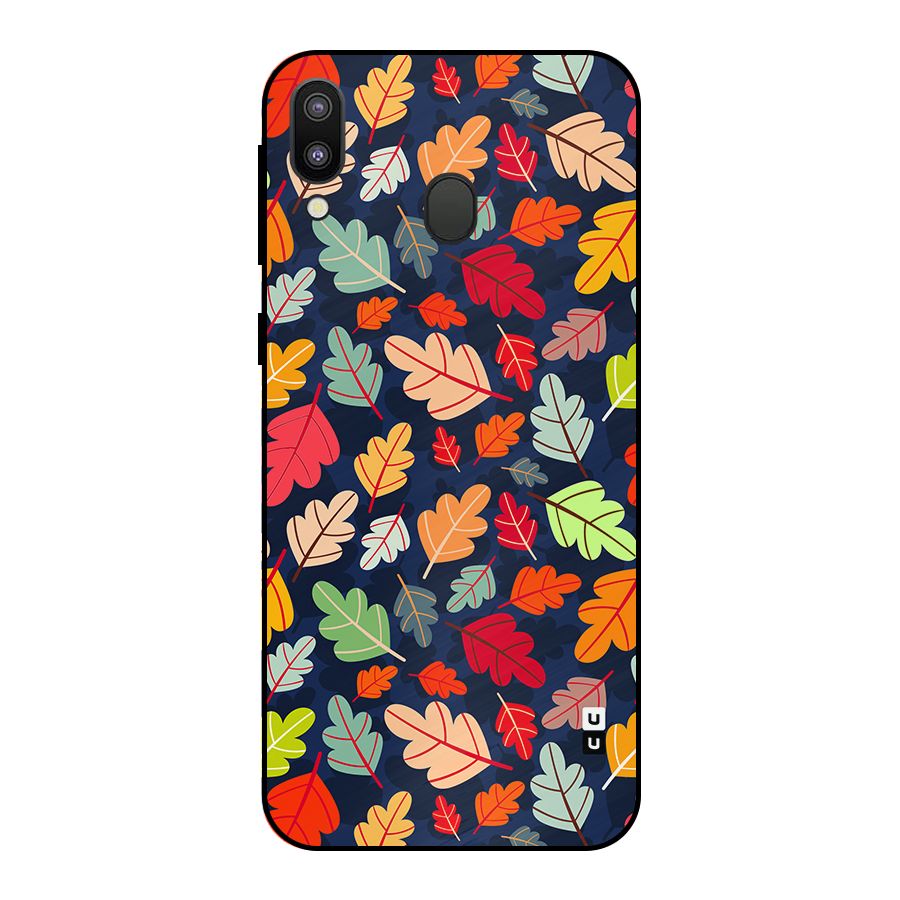 Colorful Leaves Beautiful Pattern Metal Back Case for Galaxy M20