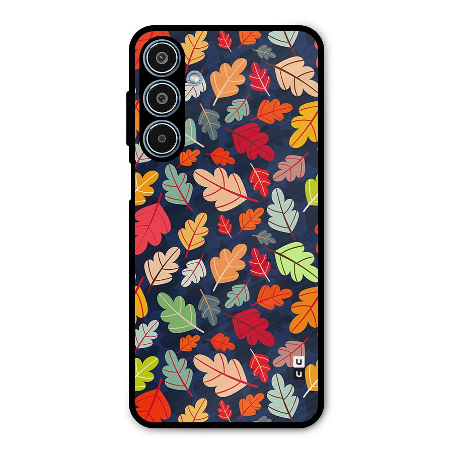 Colorful Leaves Beautiful Pattern Metal Back Case for Galaxy M35