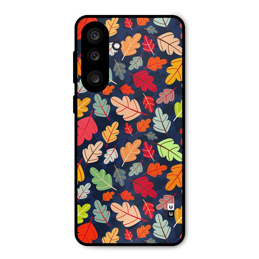 Colorful Leaves Beautiful Pattern Metal Back Case for Galaxy M56