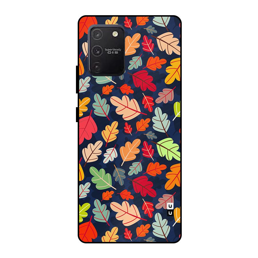 Colorful Leaves Beautiful Pattern Metal Back Case for Galaxy S10 Lite