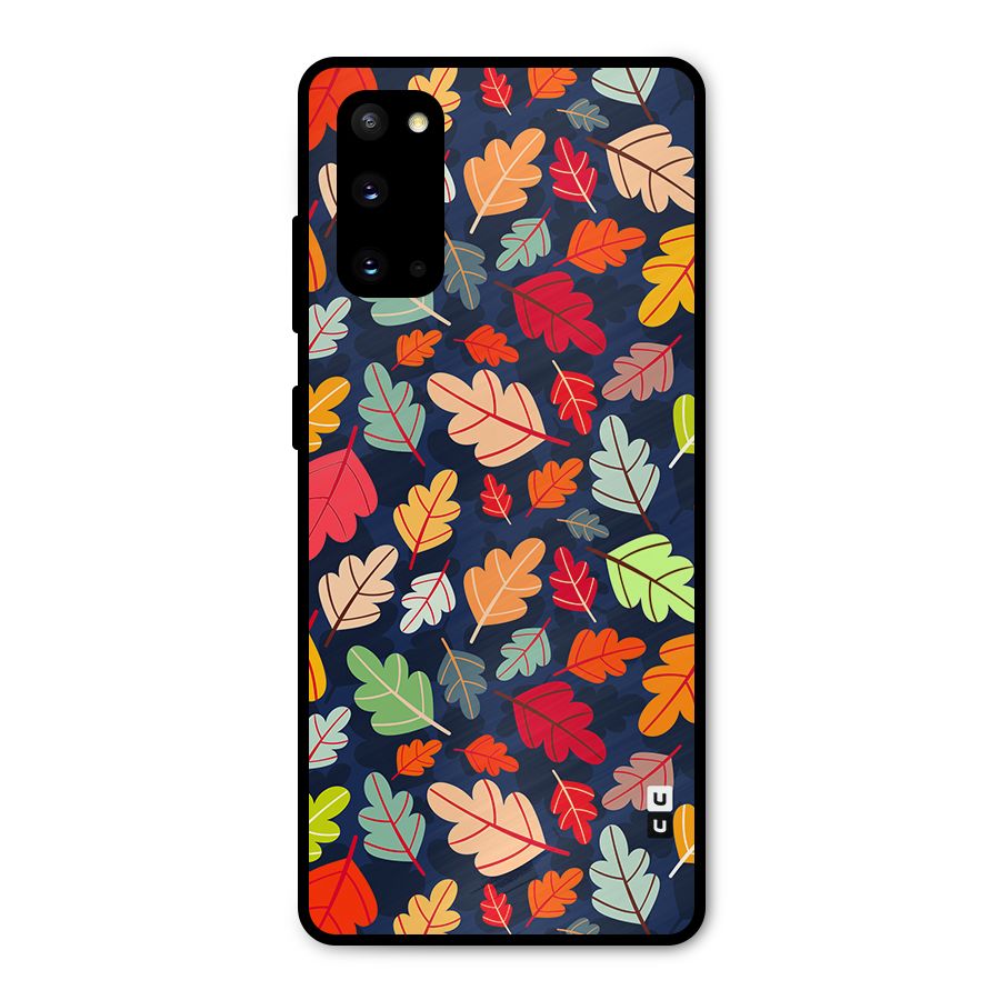 Colorful Leaves Beautiful Pattern Metal Back Case for Galaxy S20
