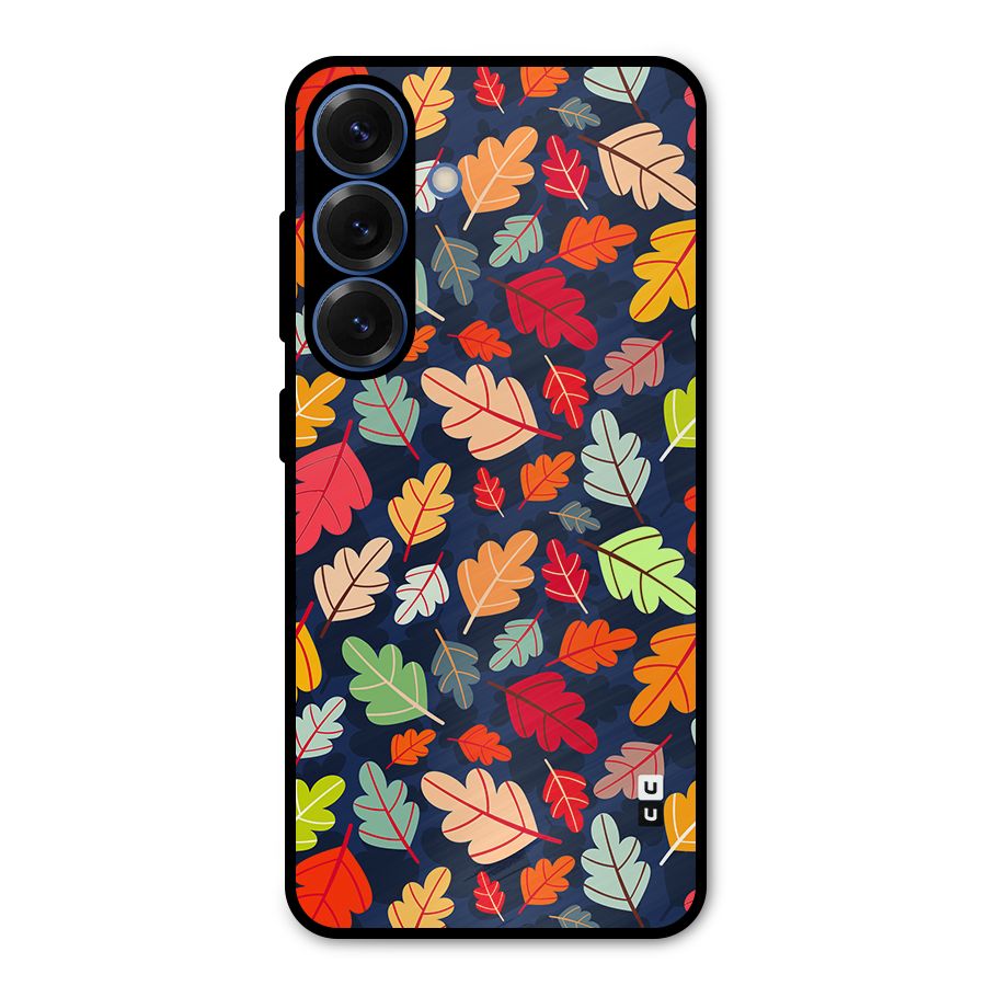 Colorful Leaves Beautiful Pattern Metal Back Case for Galaxy S25