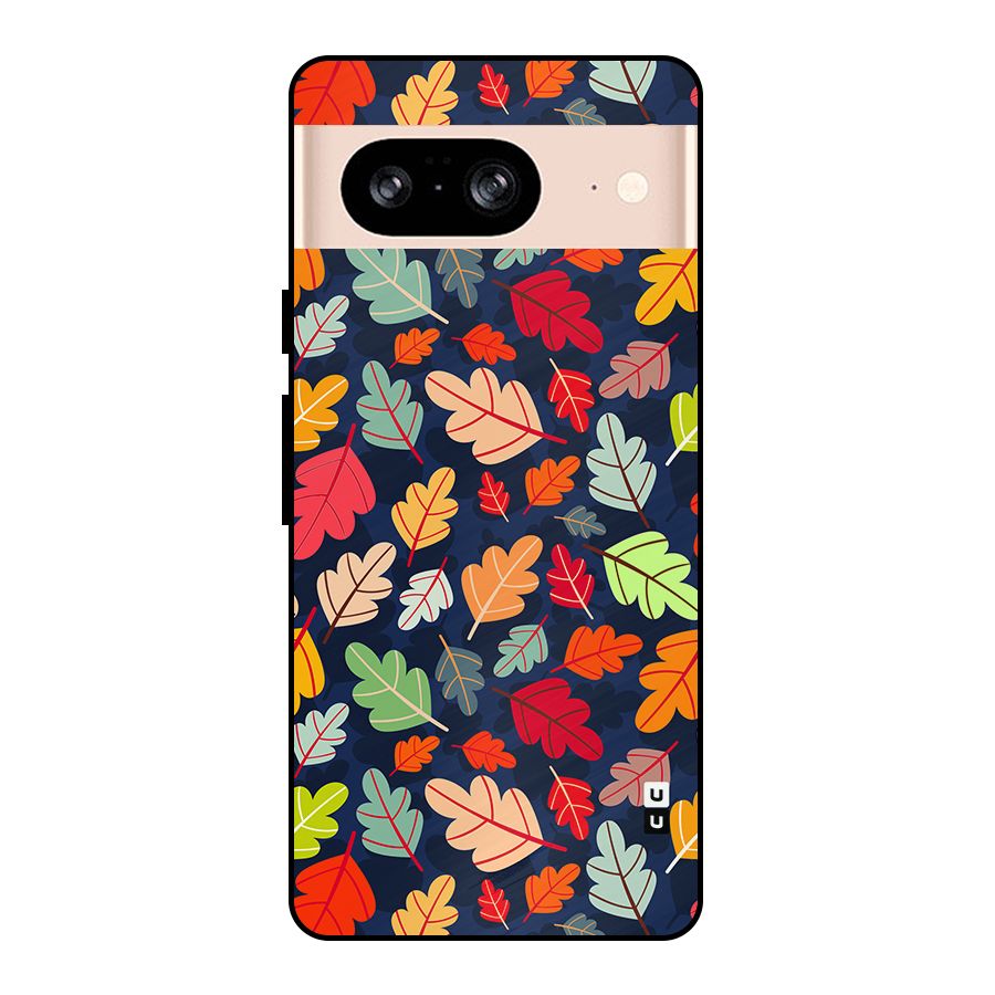 Colorful Leaves Beautiful Pattern Metal Back Case for Google Pixel 8
