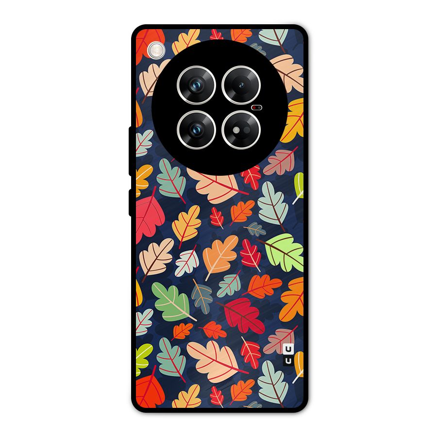 Colorful Leaves Beautiful Pattern Metal Back Case for Infinix Zero 40 5G