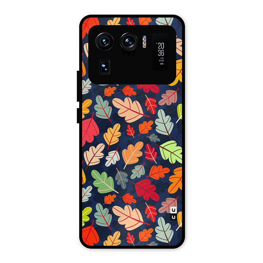 Colorful Leaves Beautiful Pattern Metal Back Case for Mi 11 Ultra
