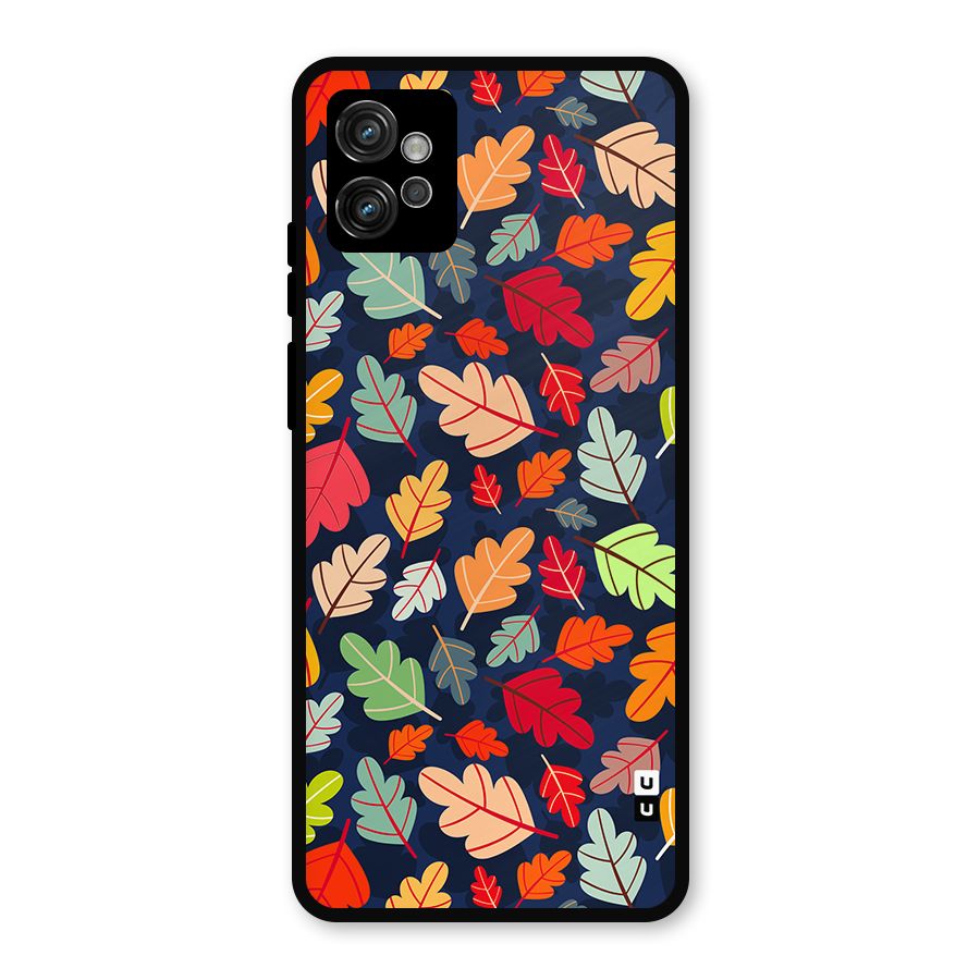 Colorful Leaves Beautiful Pattern Metal Back Case for Moto G32
