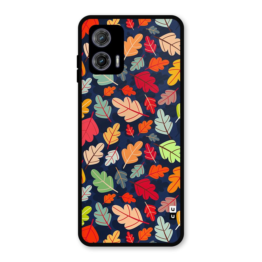 Colorful Leaves Beautiful Pattern Metal Back Case for Moto G73