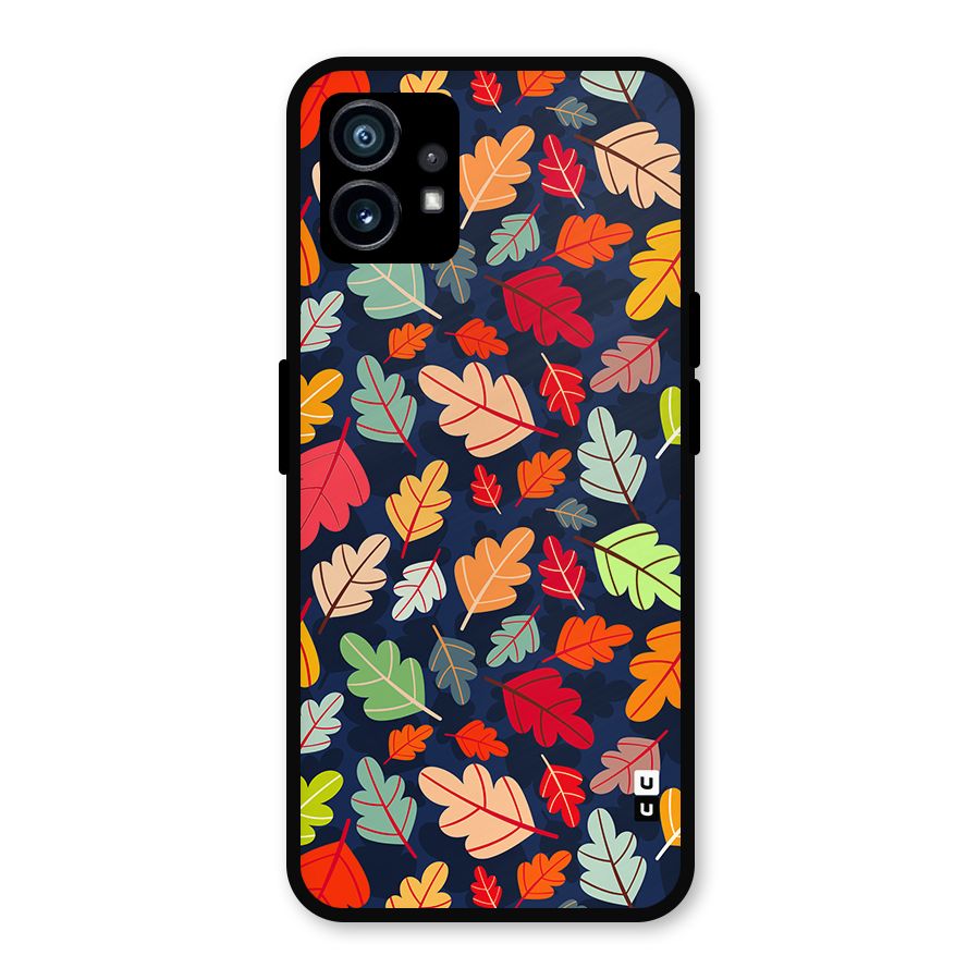 Colorful Leaves Beautiful Pattern Metal Back Case for Nothing Phone 1