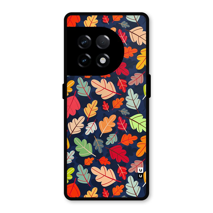Colorful Leaves Beautiful Pattern Metal Back Case for OnePlus 11R