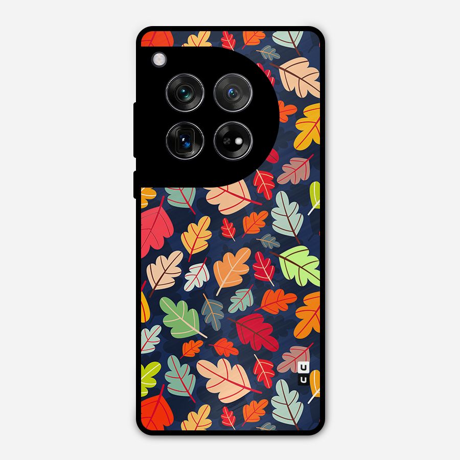 Colorful Leaves Beautiful Pattern Metal Back Case for OnePlus 12