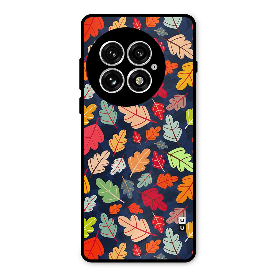 Colorful Leaves Beautiful Pattern Metal Back Case for OnePlus 13