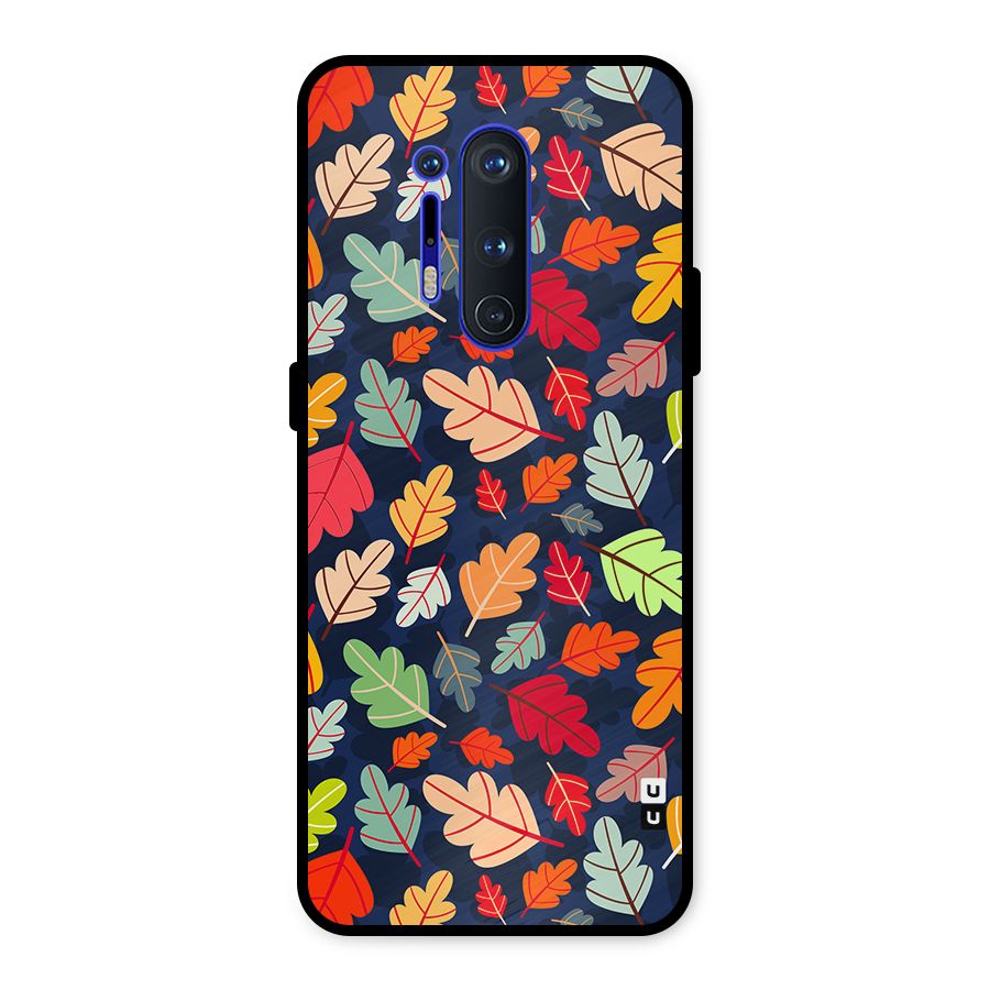 Colorful Leaves Beautiful Pattern Metal Back Case for OnePlus 8 Pro