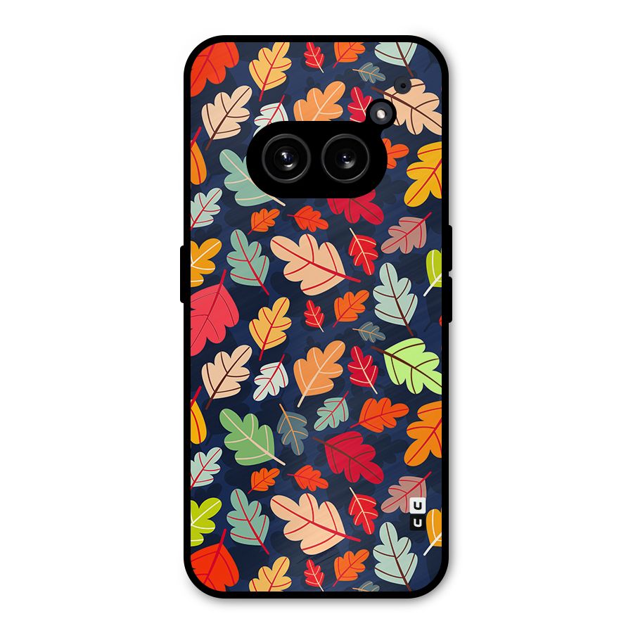 Colorful Leaves Beautiful Pattern Metal Back Case for Nothing Phone 2a