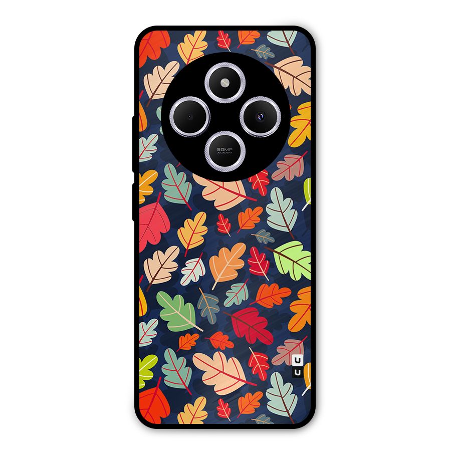 Colorful Leaves Beautiful Pattern Metal Back Case for Poco M7