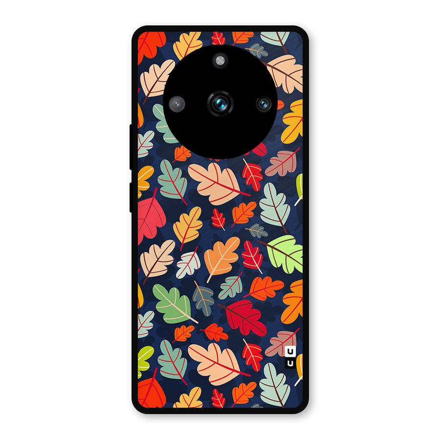 Colorful Leaves Beautiful Pattern Metal Back Case for Realme 11 Pro Plus