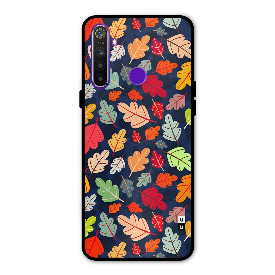 Colorful Leaves Beautiful Pattern Metal Back Case for Realme 5i