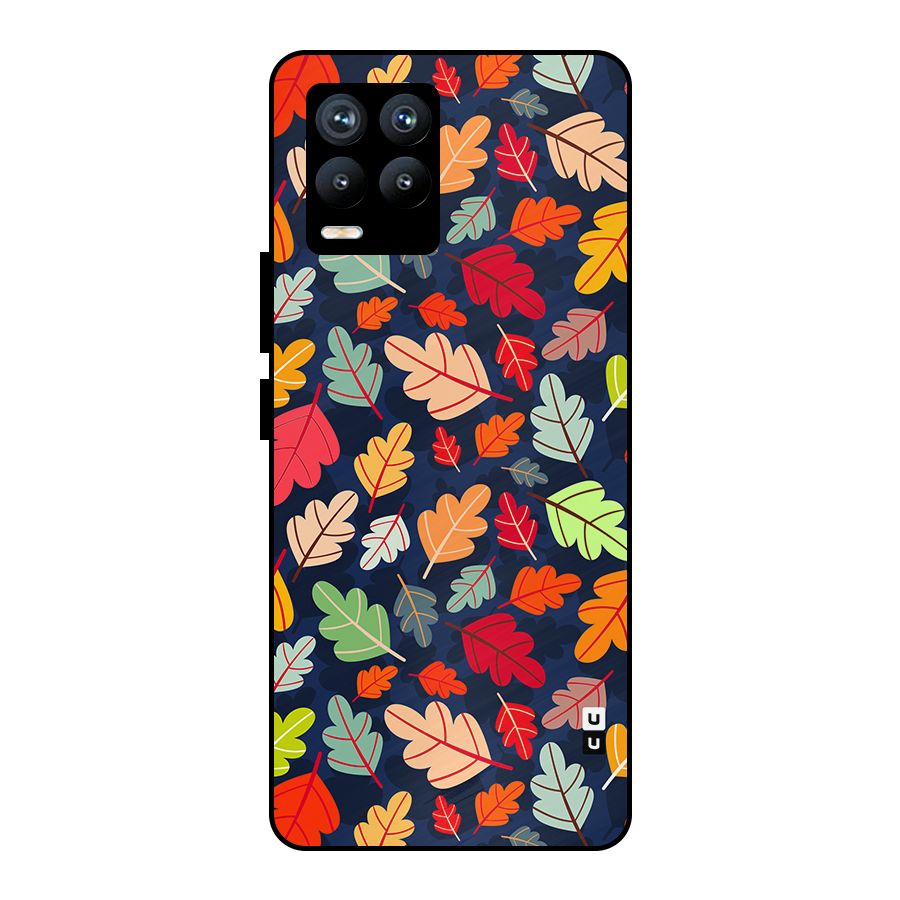 Colorful Leaves Beautiful Pattern Metal Back Case for Realme 8 Pro