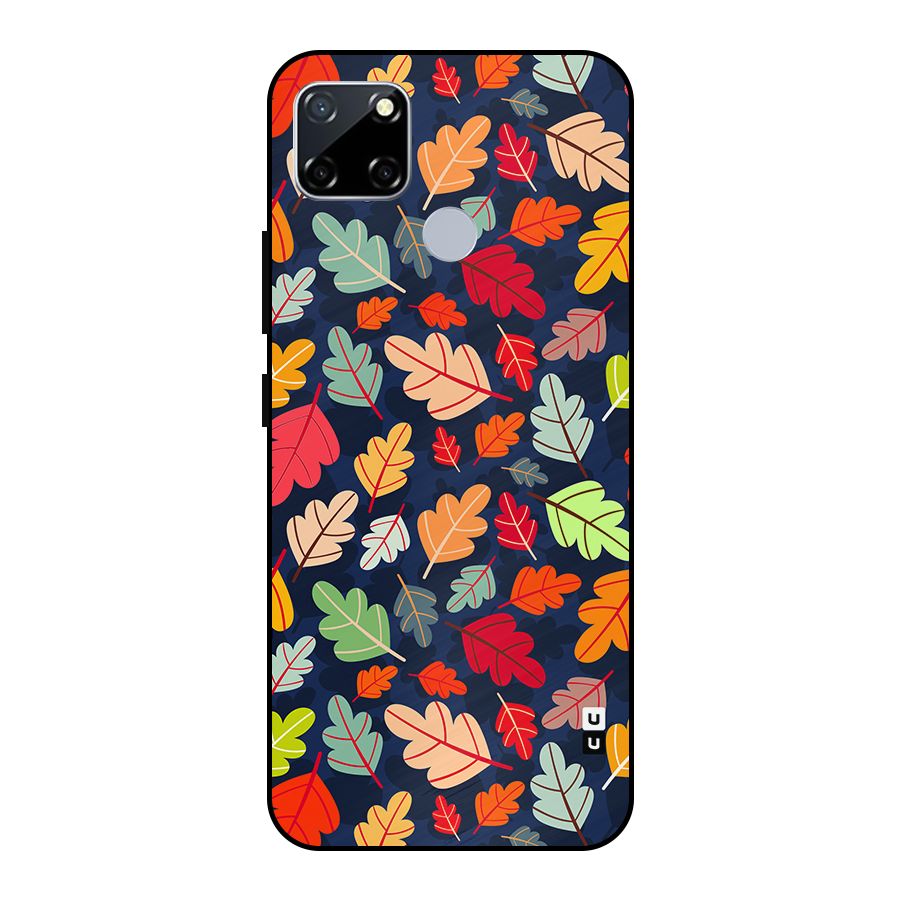 Colorful Leaves Beautiful Pattern Metal Back Case for Realme Narzo 30A